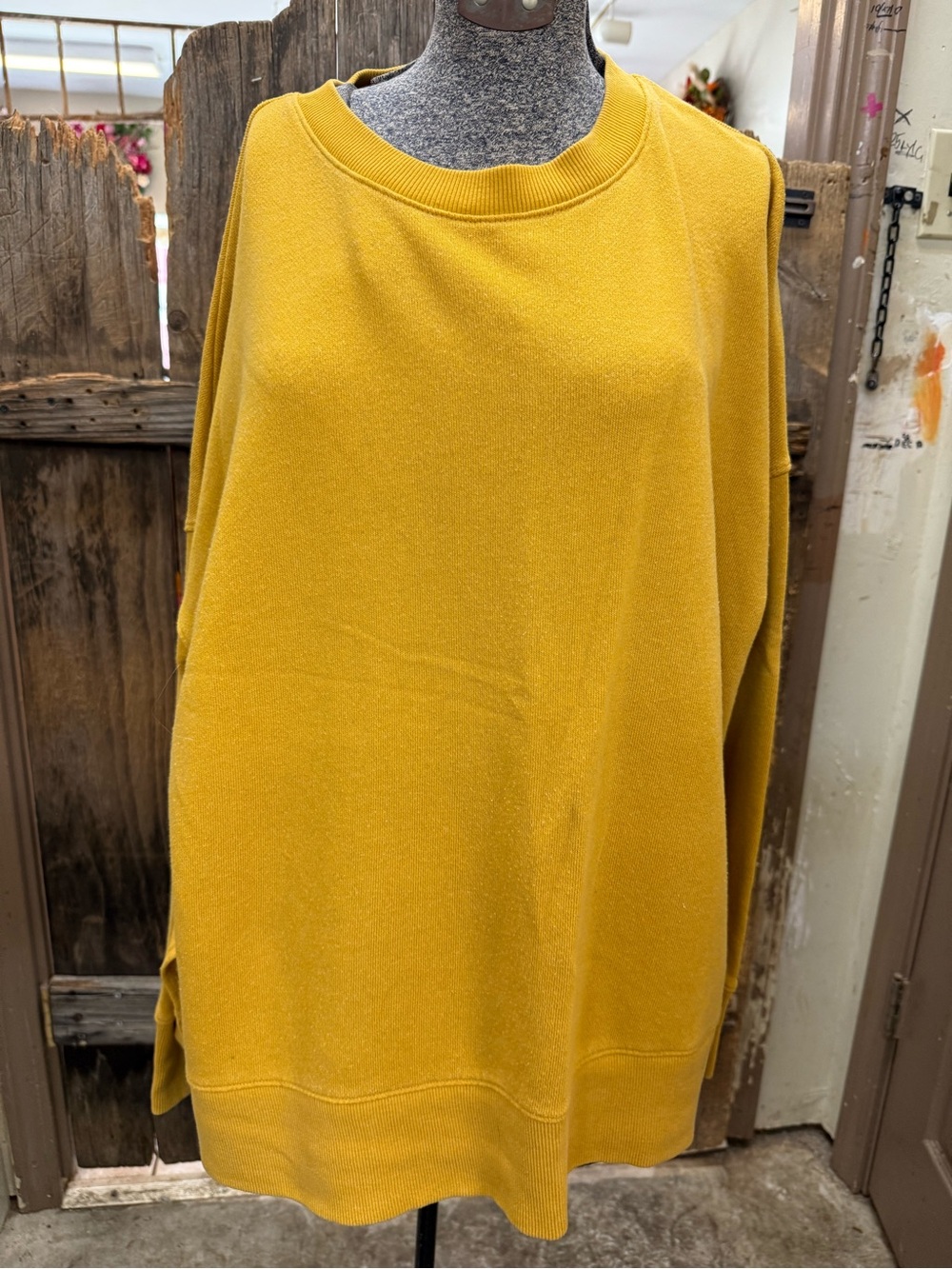 Time and Tru Golden Yellow Crewneck Sweater